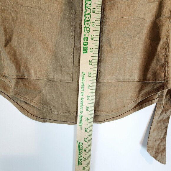 Evereve Level 99 Emme Belted Utility Jacket Linen Lyocell Blend Eco Friendly XS - Picture 9 of 11